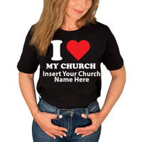 Thumbnail for I Love My Church (Insert Church Name) Custom Unisex T-Shirt