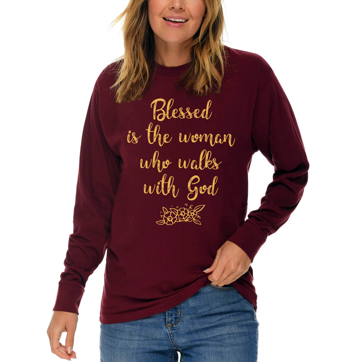 Blessed Is The Woman Who Walks With God Long Sleeve T Shirt