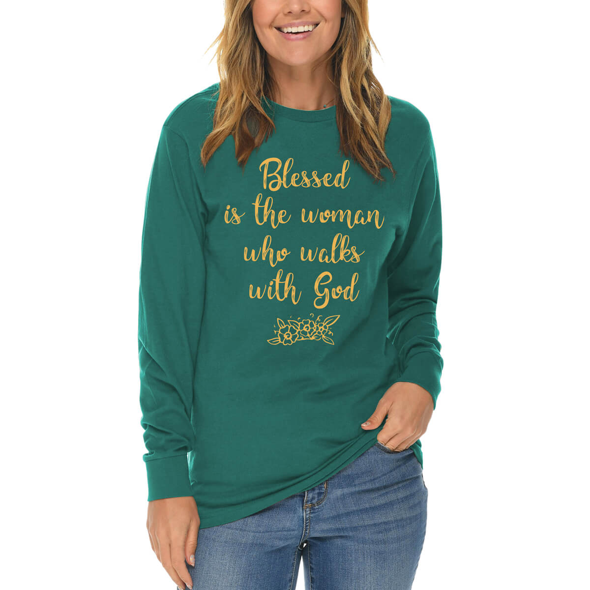 Blessed Is The Woman Who Walks With God Long Sleeve T Shirt