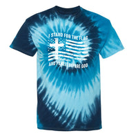 Thumbnail for I Stand For The Flag And I Kneel Before God Tie Dyed Men's T-Shirt