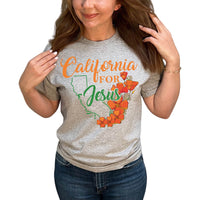 Thumbnail for California For Jesus With Poppies T-Shirt
