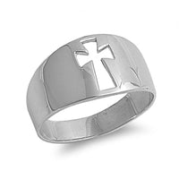 Thumbnail for Cutout Cross Ring Sterling Silver Jewelry