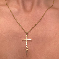Thumbnail for Faith Cross Necklace Gold Stainless Steel Jewelry