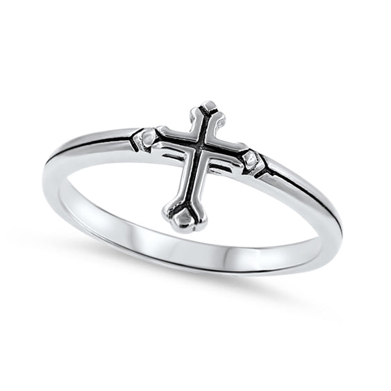 Medieval Cross Ring Sterling Silver Jewelry