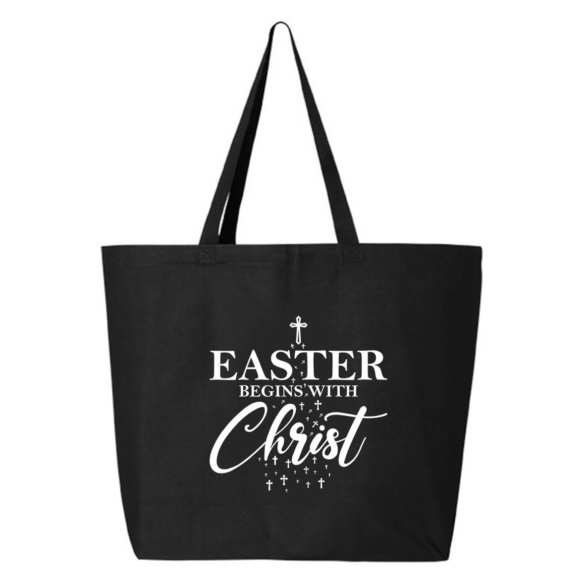 Easter Begins With Christ Jumbo Tote Canvas Bag