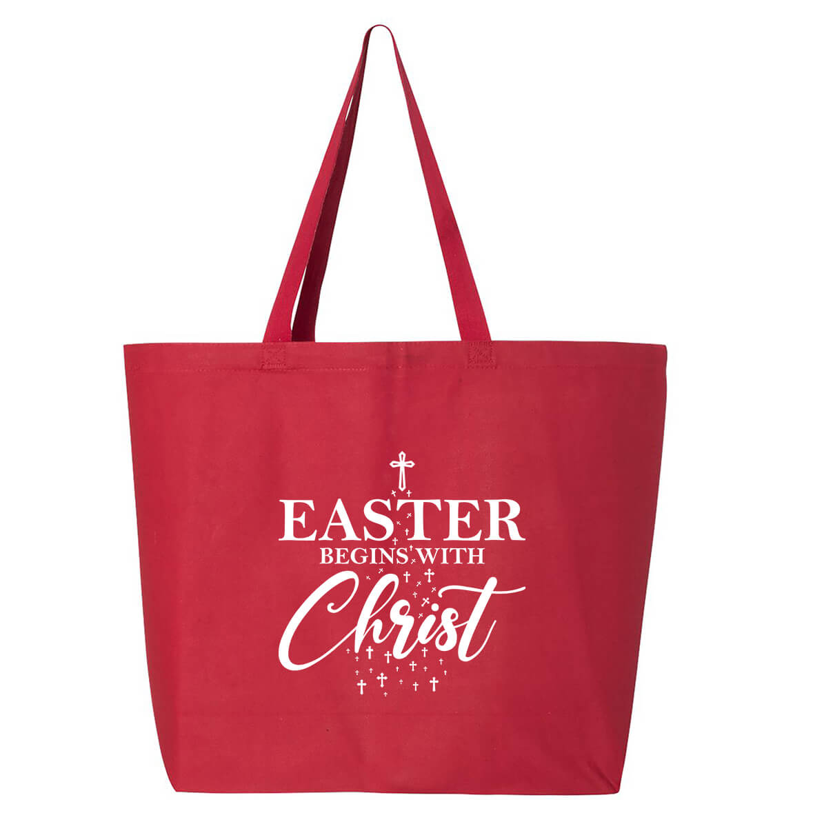 Easter Begins With Christ Jumbo Tote Canvas Bag