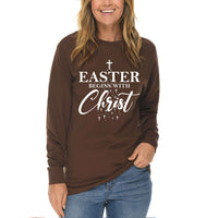 Thumbnail for Easter Begins With Christ Long Sleeve T Shirt