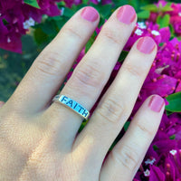 Thumbnail for Faith Cross Sterling Silver Ring Jewelry