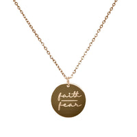 Thumbnail for Faith Over Fear Necklace Gold Stainless Steel Jewelry