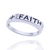 Thumbnail for Faith Cross Sterling Silver Ring Jewelry