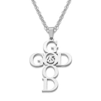 Thumbnail for God is Good Cross Necklace Stainless Steel Jewelry