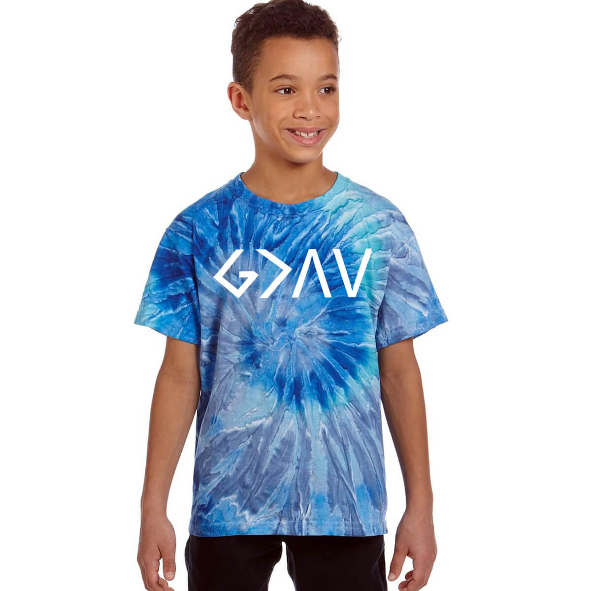God Is Greater Than The Highs And Lows Youth Tie Dyed T Shirt