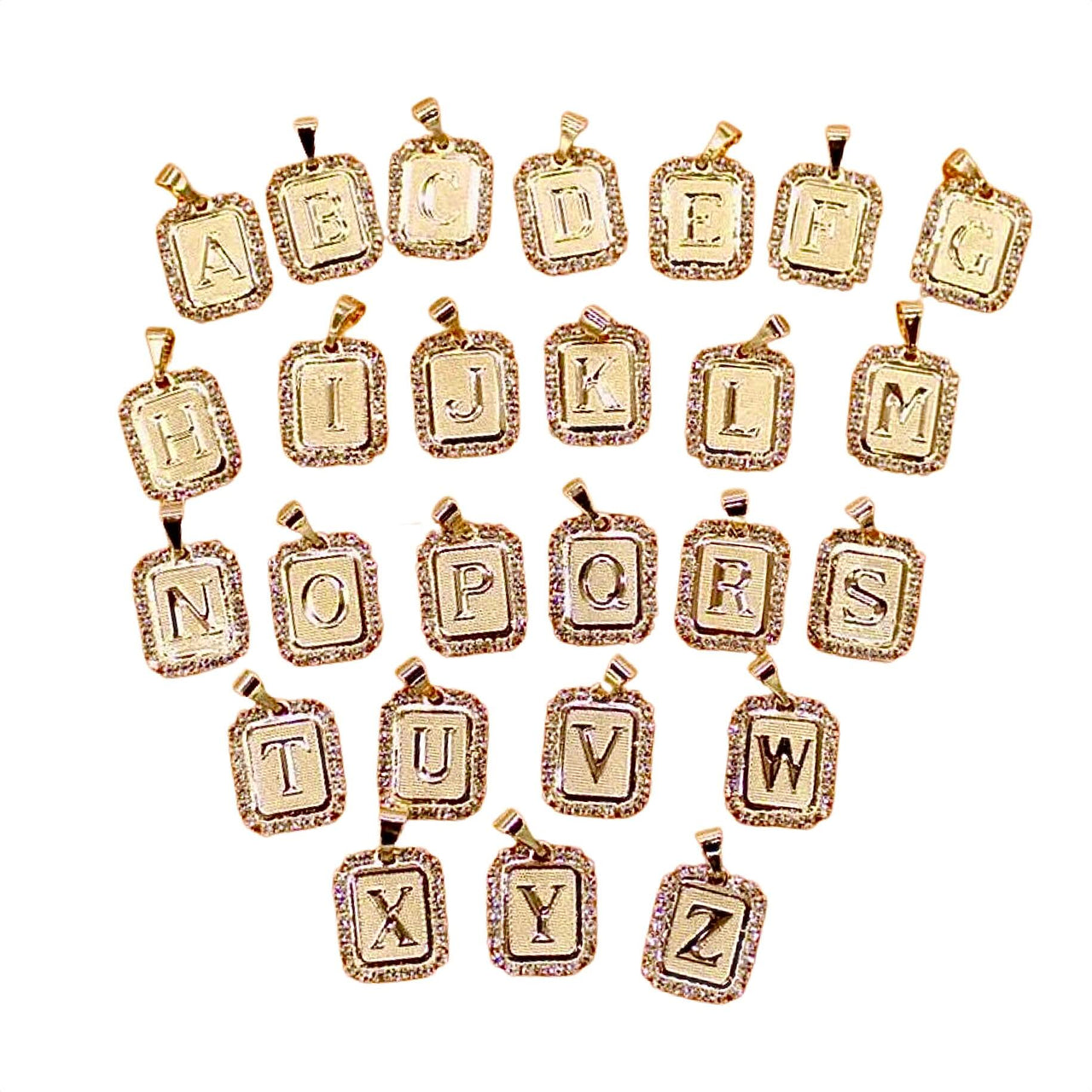 Personalized CZ Letter Necklace Gold Filled Jewelry