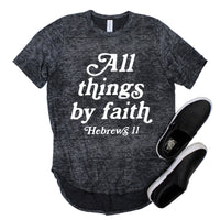 Thumbnail for All Things By Faith Acid Wash T-Shirt FINAL SALE ITEM