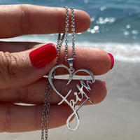 Thumbnail for Heart Of Faith Necklace Stainless Steel Jewelry