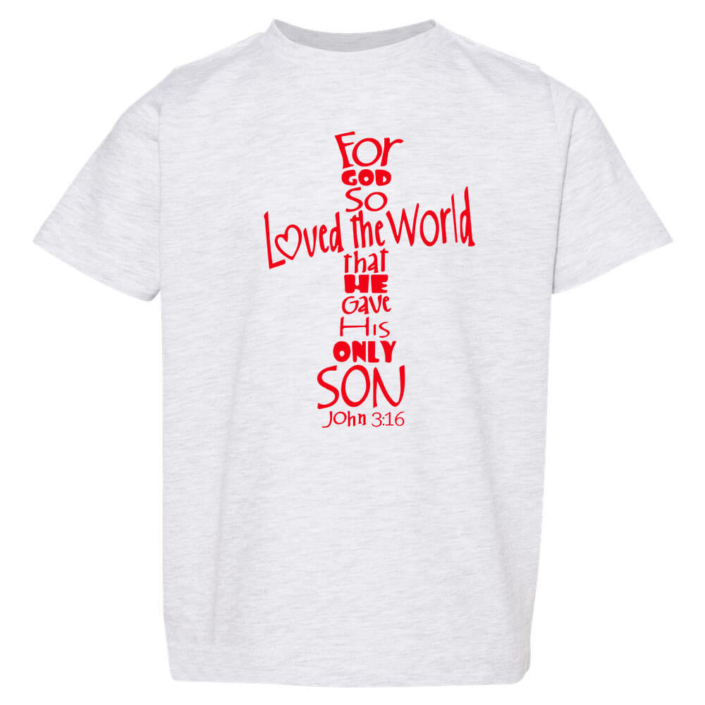 John 3:16 Cross Toddler T Shirt