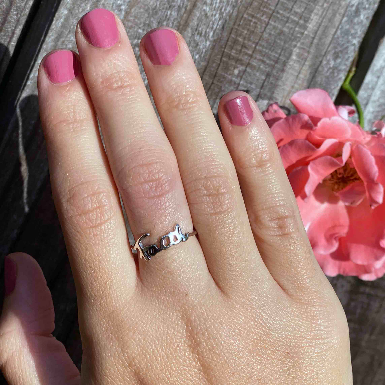 Faith Word Sterling Silver Ring Jewelry