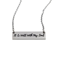 Thumbnail for It Is Well With My Soul Bar Necklace Stainless Steel Jewelry