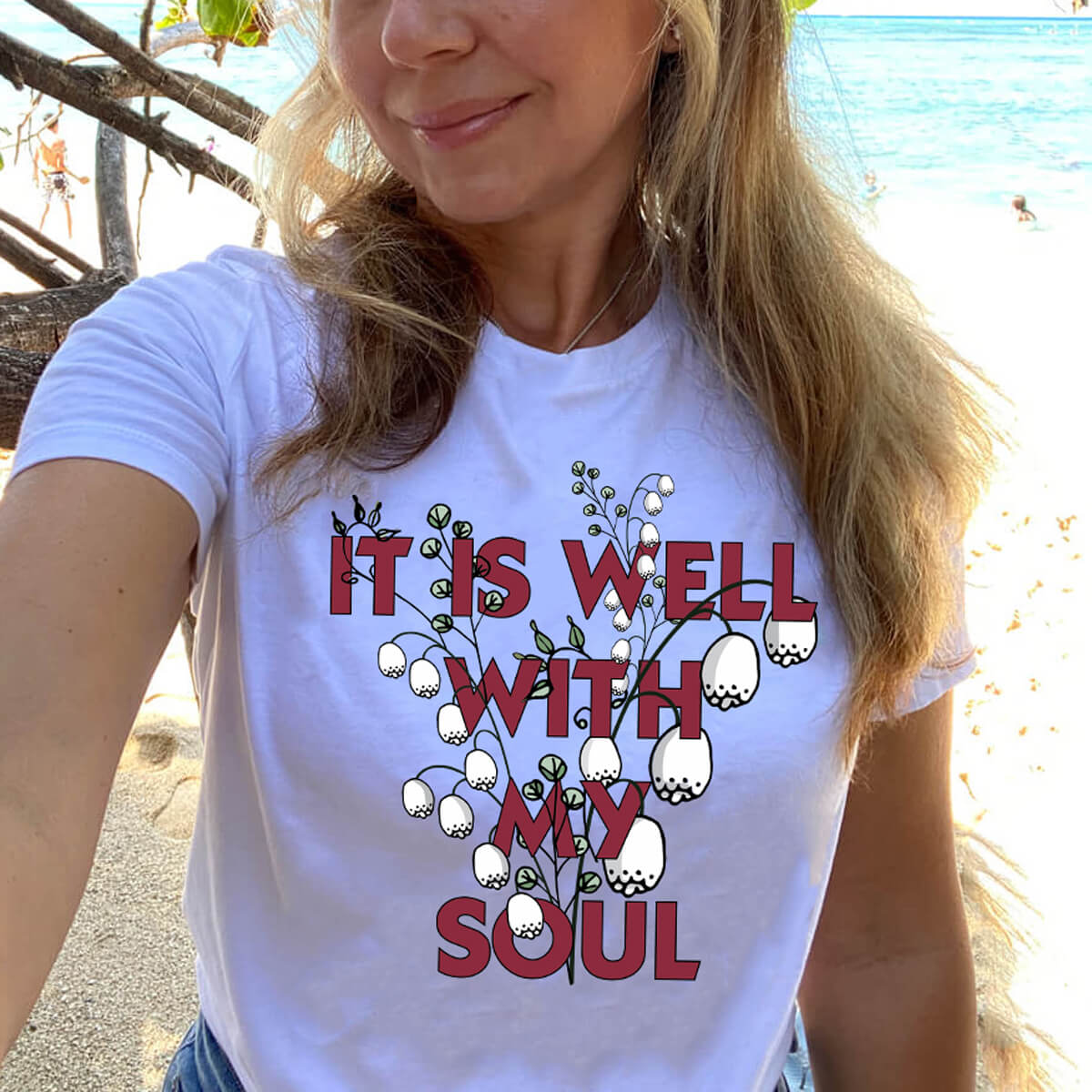 It Is Well With My Soul Flower T-Shirt