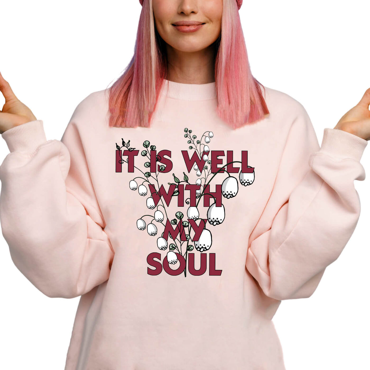 It Is Well With My Soul Flower Unisex Crewneck Sweatshirt