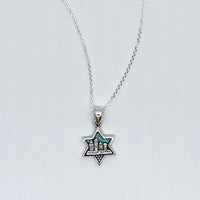 Thumbnail for Jerusalem Star Of David Opal Necklace Sterling Silver Jewelry