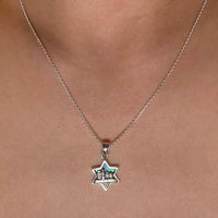 Thumbnail for Jerusalem Star Of David Opal Necklace Sterling Silver Jewelry