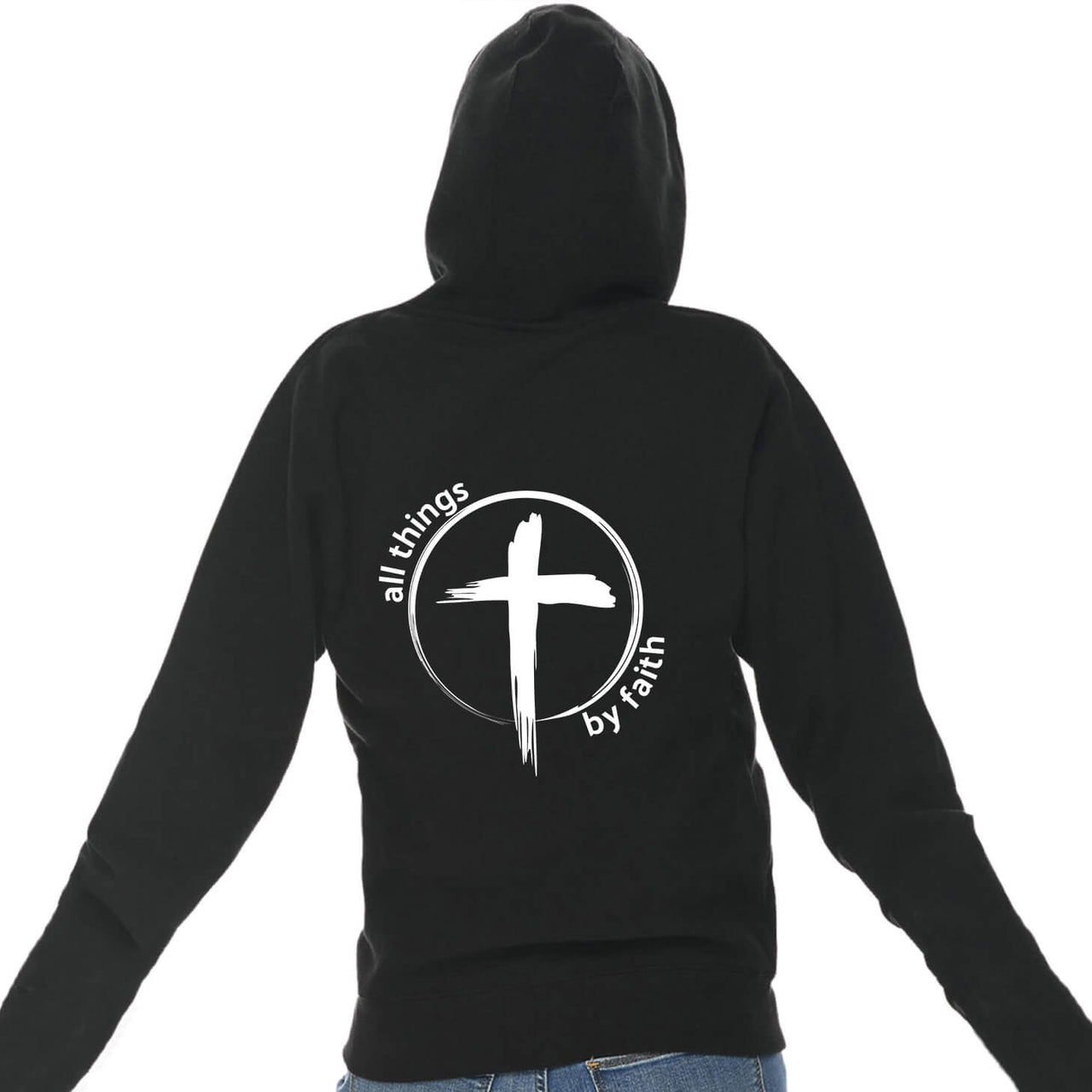 Faith cross hoodie Clearance