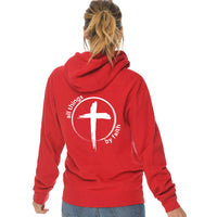 Thumbnail for All Things By Faith Cross Full Zip Sweatshirt Hoodie