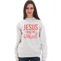 Thumbnail for Jesus Take The Wheel Unisex Crewneck Sweatshirt