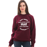 Thumbnail for Pray Don't Worry Crewneck Sweatshirt