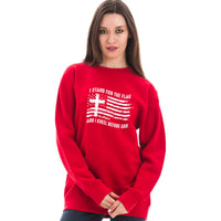 Thumbnail for I Stand For The Flag And I Kneel Before God Crewneck Sweatshirt