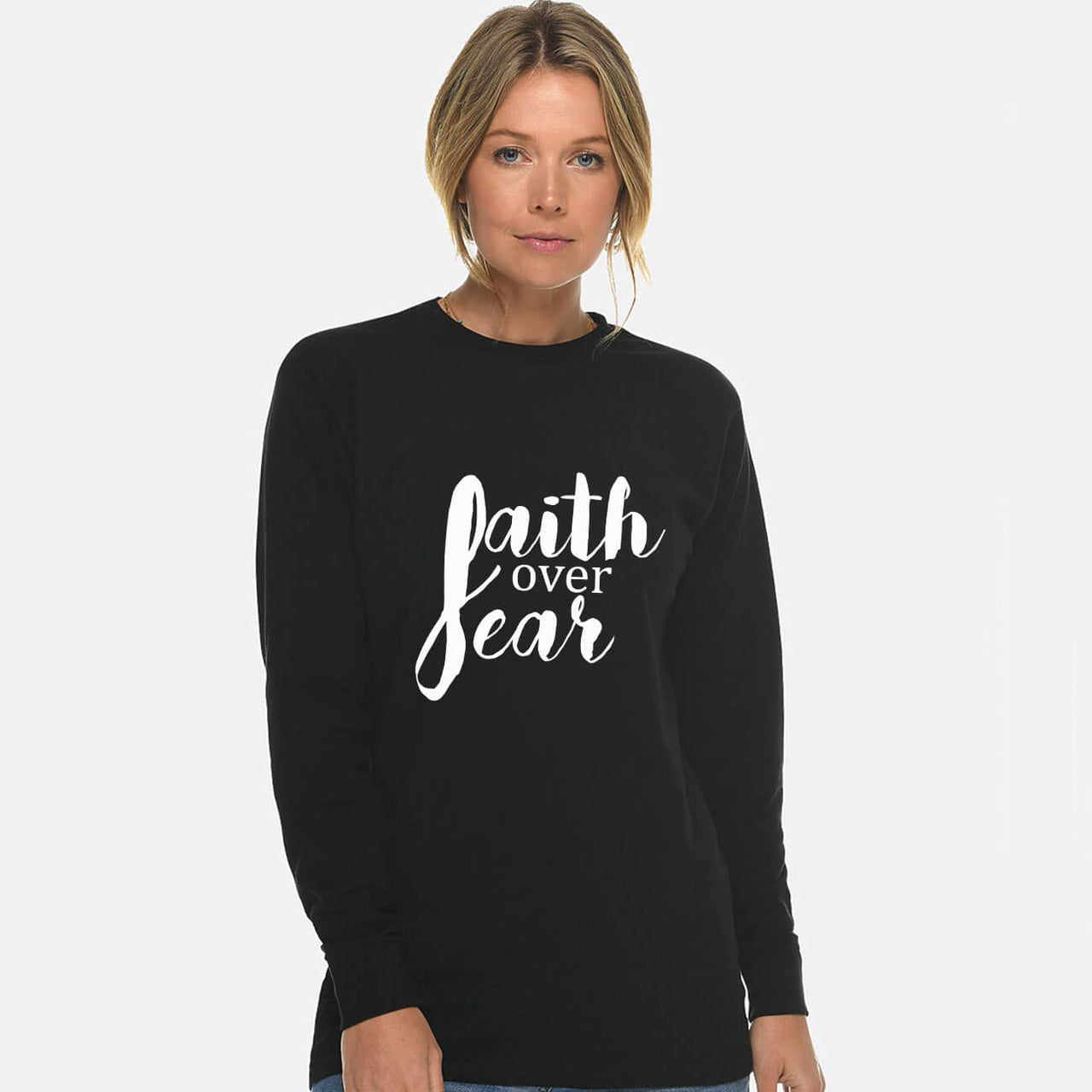 Faith Over Fear Unisex Long Sleeve T Shirt