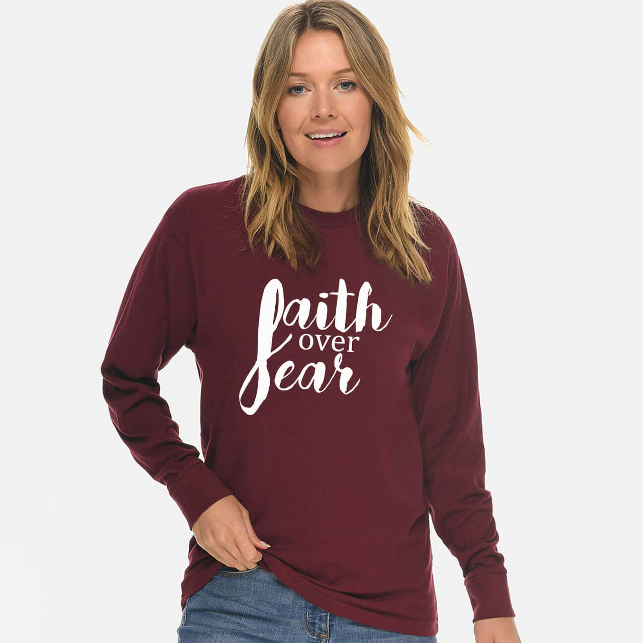 Faith Over Fear Unisex Long Sleeve T Shirt