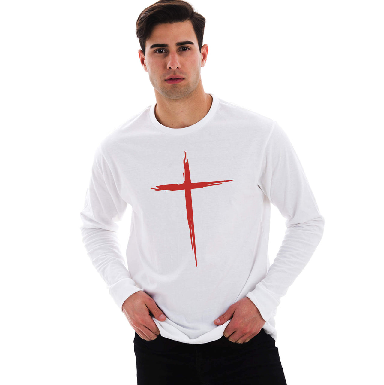Calvary Cross Men's Long Sleeve T Shirt