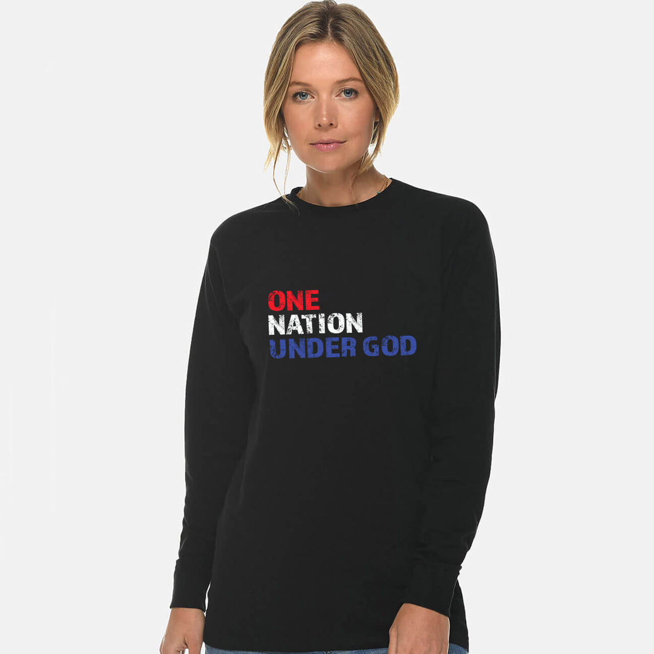 One Nation Under God Unisex Long Sleeve T Shirt