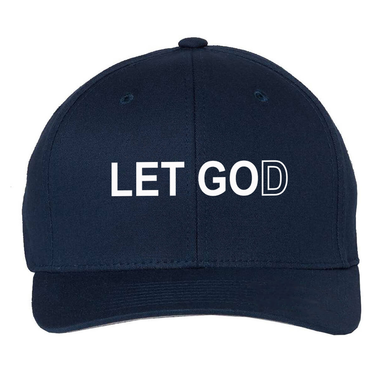 Let Go Let God Embroidered Fitted Cap