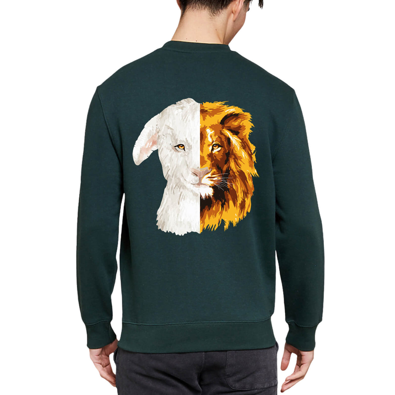 Lion And The Lamb Men's Crewneck Sweatshirt