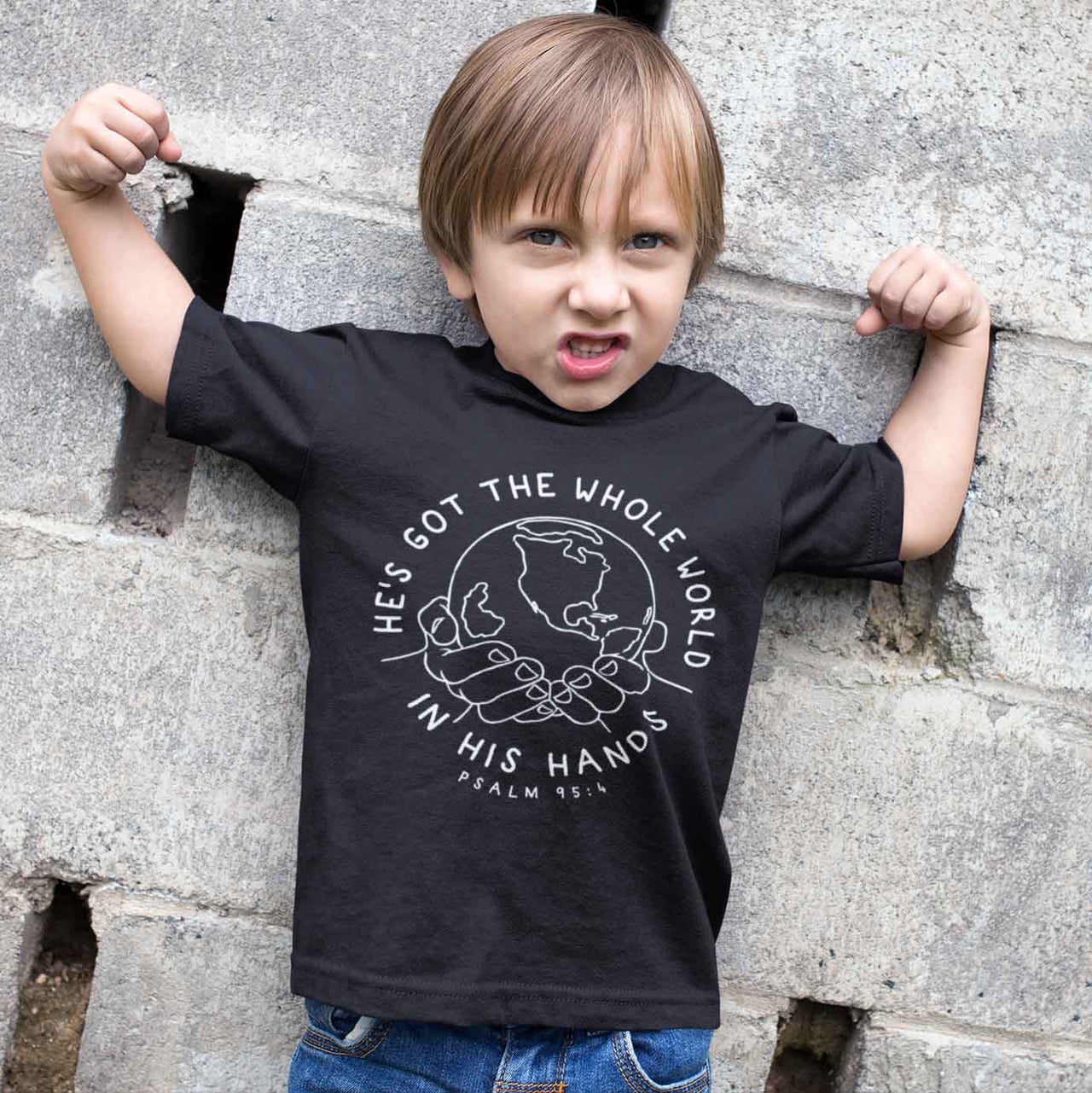 He's Got The Whole World In His Hands Toddler T Shirt