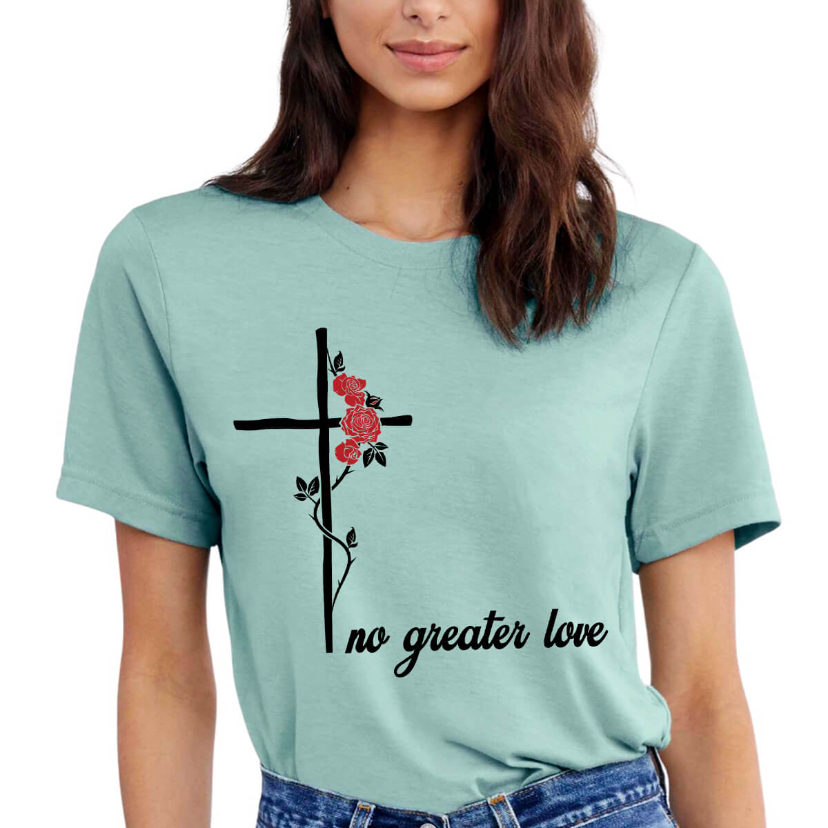 No Greater Love Rose Cross T-Shirt