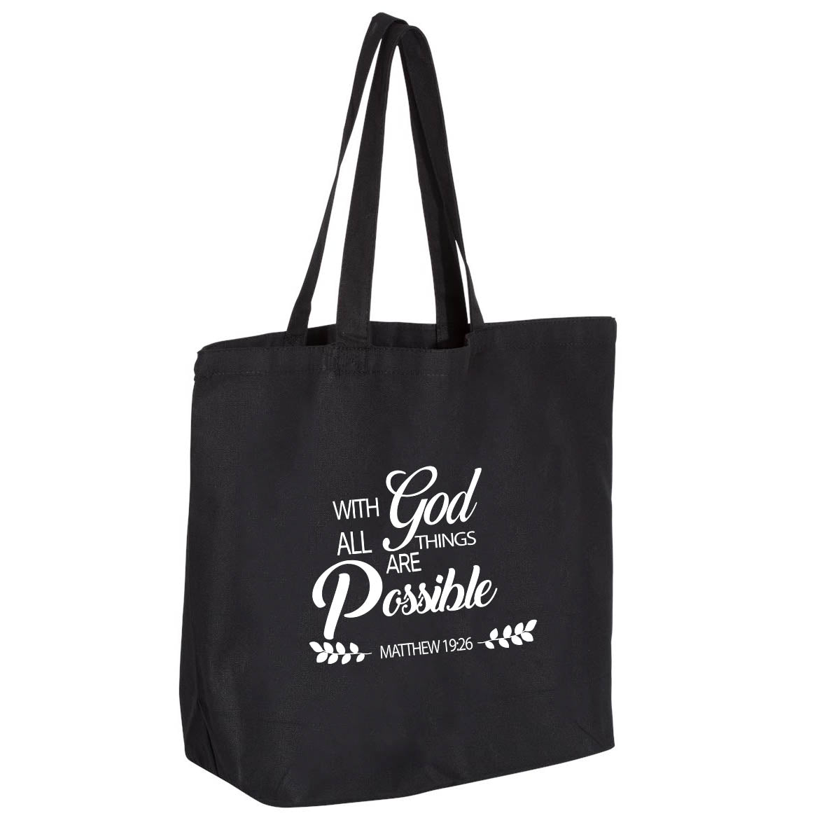 All Things Are Possible Jumbo Tote Canvas Bag