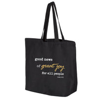 Thumbnail for Good News Of Great Joy For All People Jumbo Tote Canvas Bag