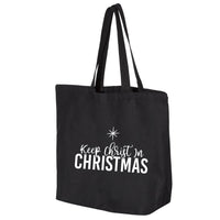 Thumbnail for Keep Christ In Christmas Jumbo Tote Canvas Bag