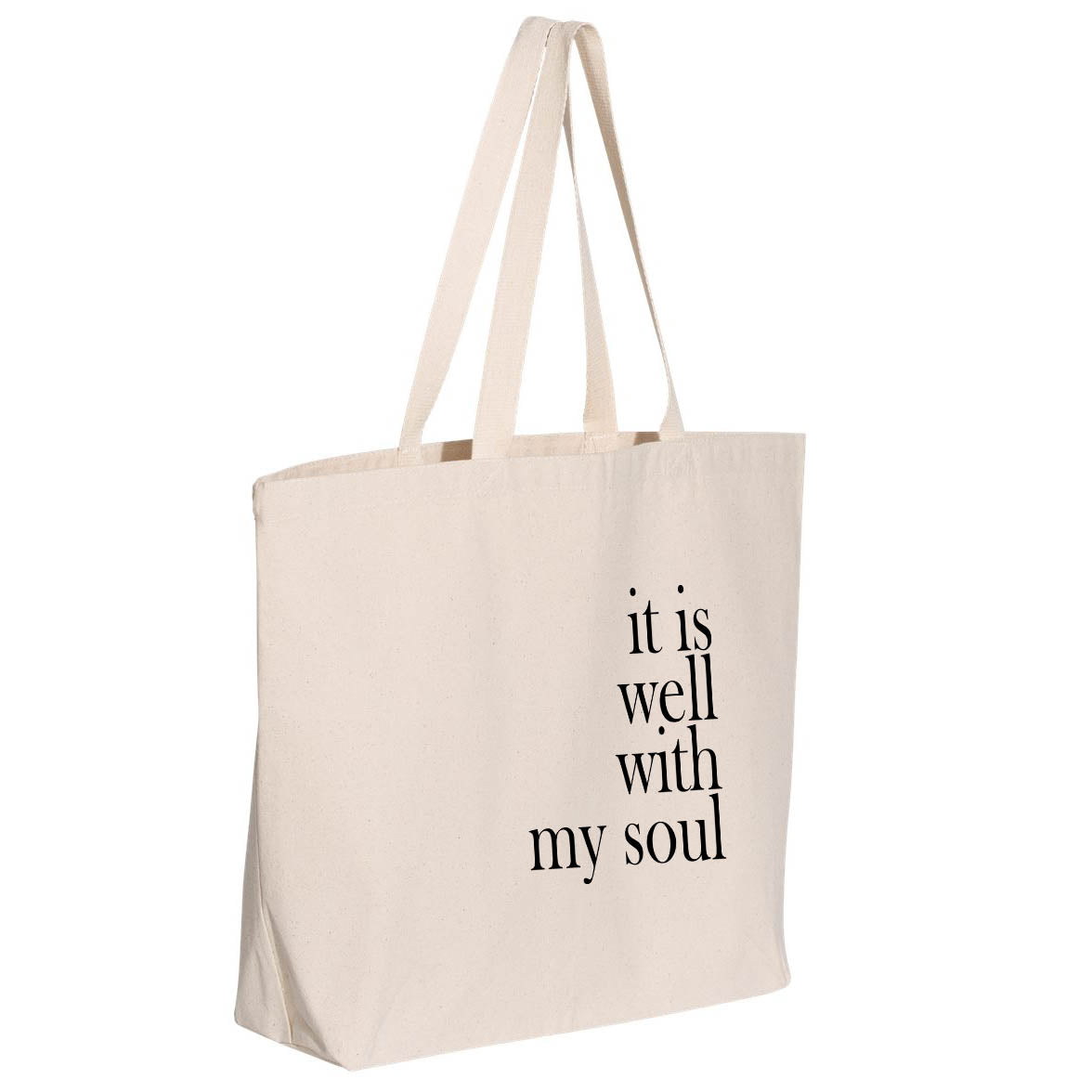 It Is Well With My Soul Jumbo Tote Canvas Bag