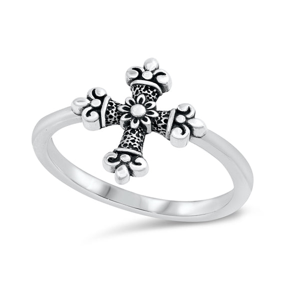 Old Rugged Cross Ring Sterling Silver Jewelry