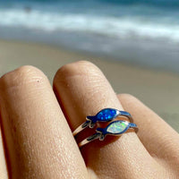Thumbnail for Ichthus Fish Opal Ring Sterling Silver Jewelry