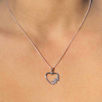 Thumbnail for Floral Heart Necklace Sterling Silver Jewelry