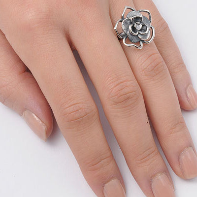 Planted To Bloom Ring Sterling Silver Jewelry