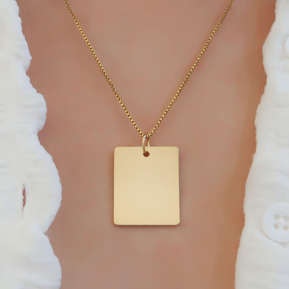 Personalized Gold Filled Engraved Necklace