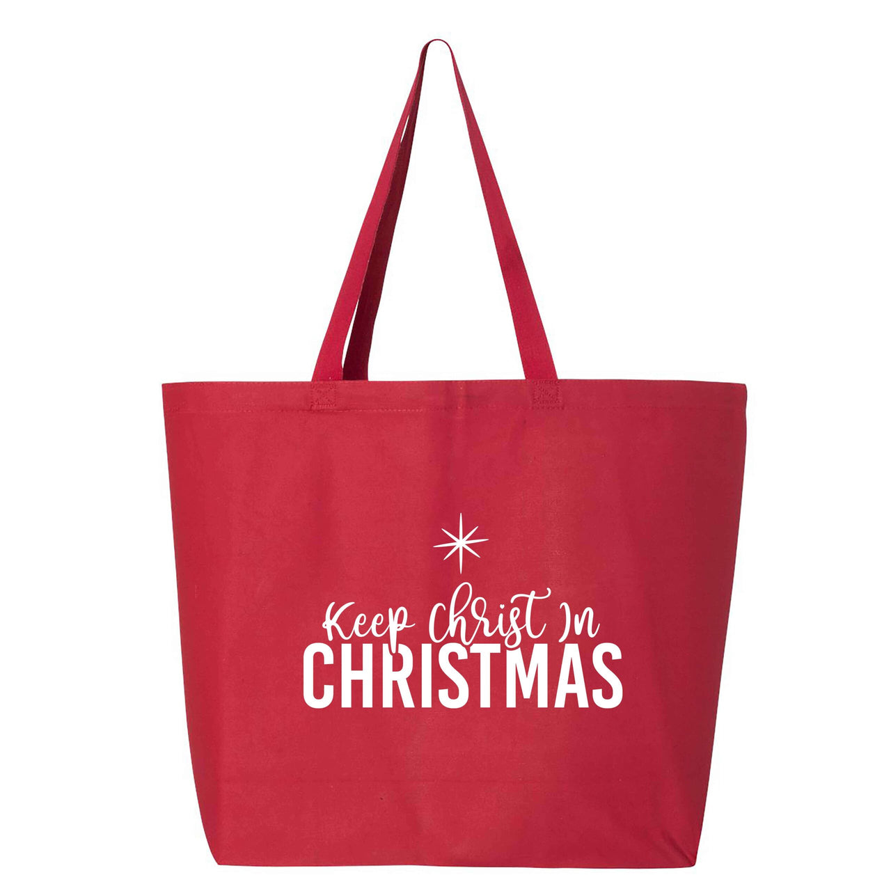 Keep Christ In Christmas Jumbo Tote Canvas Bag