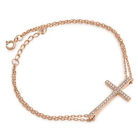 Thumbnail for Cross Bracelet With CZ Sterling Silver Jewelry